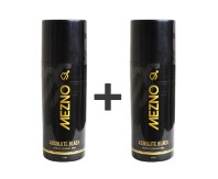 Mezno Absolute Black Premium Fragrance Deodorant Body Spray For Men - 24 Hrs Fresh Power Deo - 150ml (Buy 1 Get 1 Free )
